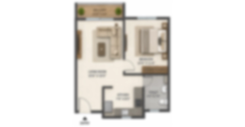 Abhinav Virar West 2 BHK Floor Plan