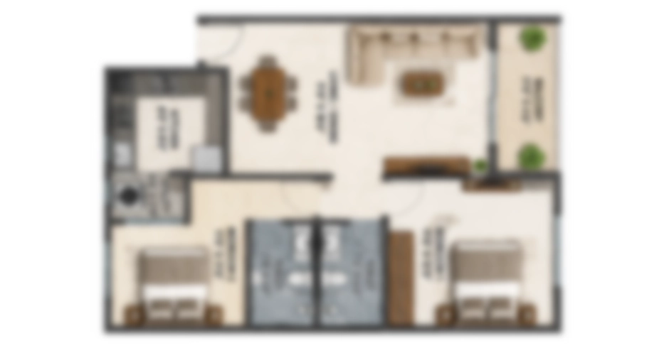 Abhinav Virar West 3 BHK Floor Plan