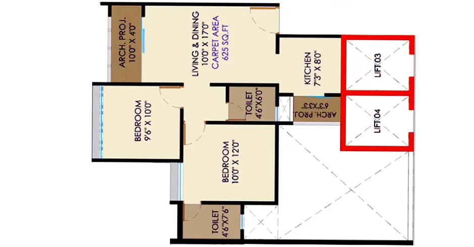 Abhinav Bolinj 3 BHK Floor Plan